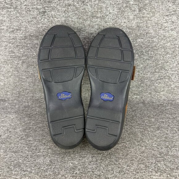 ✅Womens 9.5M Dr. Comfort Slip-on Shoes Mallory Brown Leather Diabetic Loafers - Picture 3 of 9
